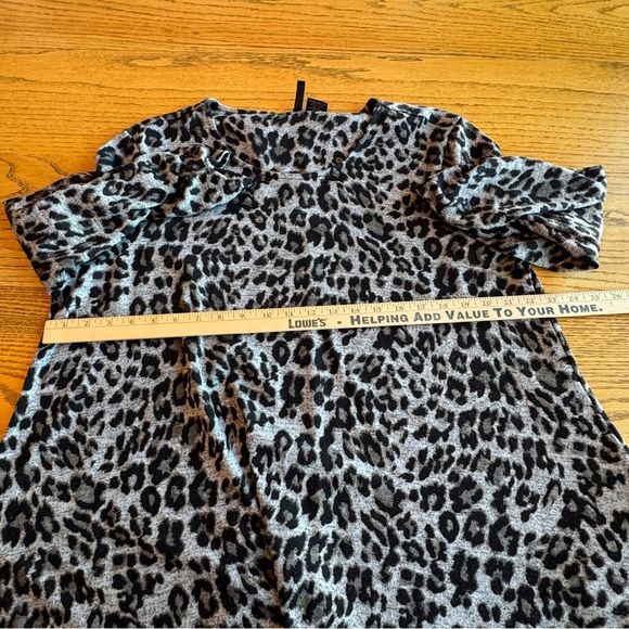 Set Of 2 New Directions Womens XL Leopard Print Draped Cowl Neck 3/4 Long Sleeve - Picture 13 of 14